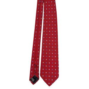 Brooks‎ Brothers Tie Mens Floral Dot Pattern Made In USA Woven In England